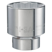 Photo of CRAFTSMAN chrome socket, 1-3/4 inch size, side angle, SKU CMMT47785, tool accessory.